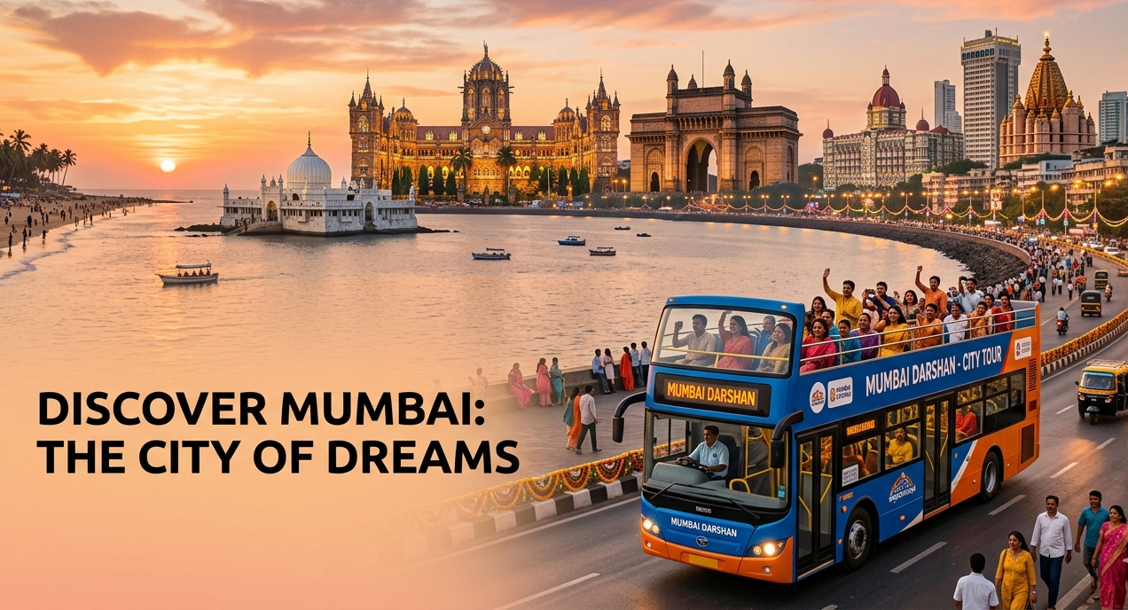 Explore the City of Dreams with the Best Mumbai Darshan Tour Package by Mumbai Darshan Bus Tour